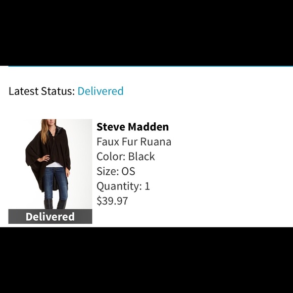 Faux fur ruana - Picture 5 of 5